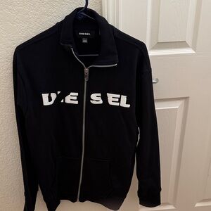 Diesel Men's Black Zip-Up Sweater